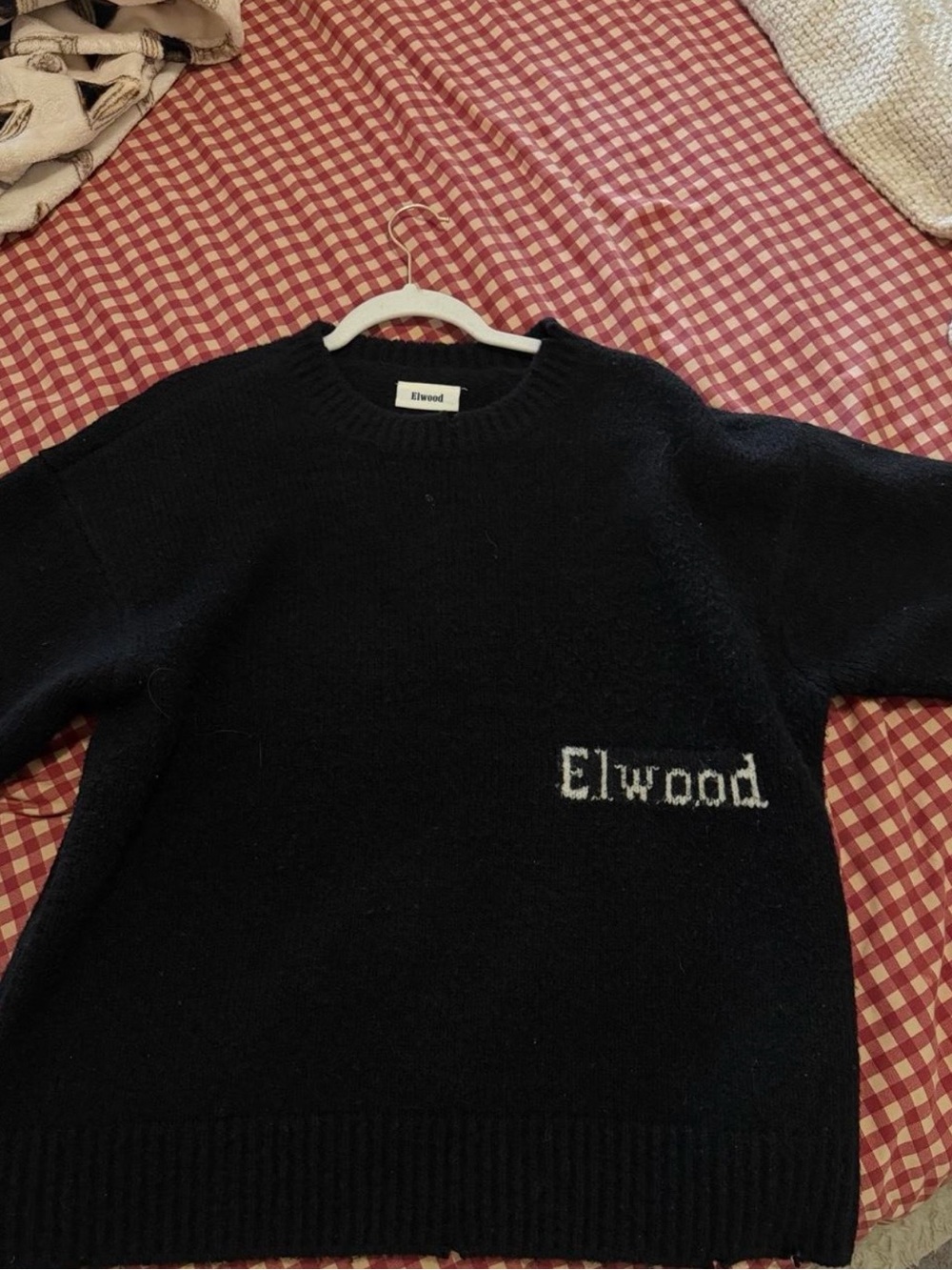 Elwood Men’s Black Crewneck Logo Sweater